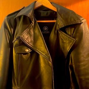 Black leather jacket